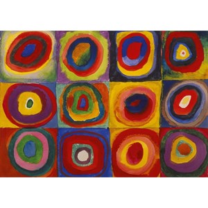 Puzzle Michele Wilson (W446-12) - Vassily Kandinsky: "Color Study" - 12 brikker puslespil