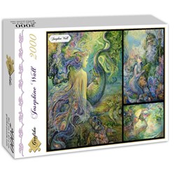 Grafika (00869) - Josephine Wall: "Collage Josephine Wall" - 2000 brikker puslespil