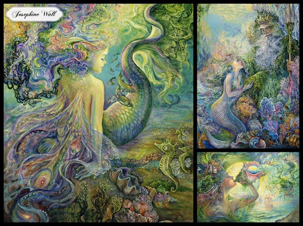 Grafika (00869) - Josephine Wall: "Collage Josephine Wall" - 2000 brikker puslespil