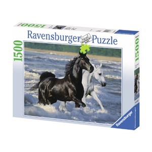 Ravensburger (16276) - "Horses on the Beach" - 1500 brikker puslespil