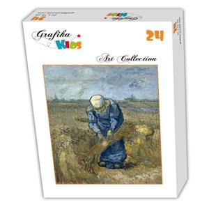 Grafika Kids (00301) - Vincent van Gogh: "Peasant woman binding sheaves (after Millet)" - 24 brikker puslespil