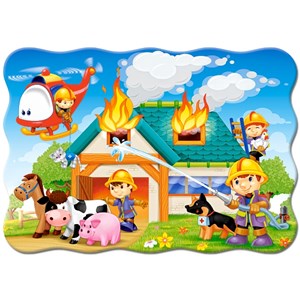 Castorland (B-03525) - "Fire Brigade in Action" - 30 brikker puslespil