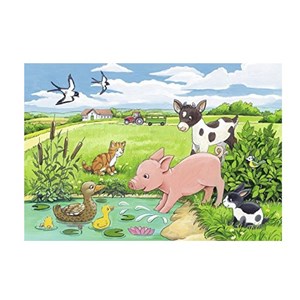 Ravensburger (07582) - "Baby Animals on The Farm" - 12 brikker puslespil