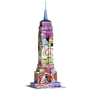 Ravensburger (12599) - "Empire State Building Pop Art" - 216 brikker puslespil