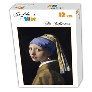 Grafika Kids (00149) - Johannes Vermeer: "The Girl with a Pearl Earring, 1665" - 12 brikker puslespil