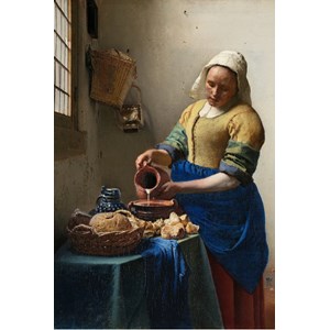 Grafika (00154) - Johannes Vermeer: "The Milkmaid, 1658-1661" - 100 brikker puslespil