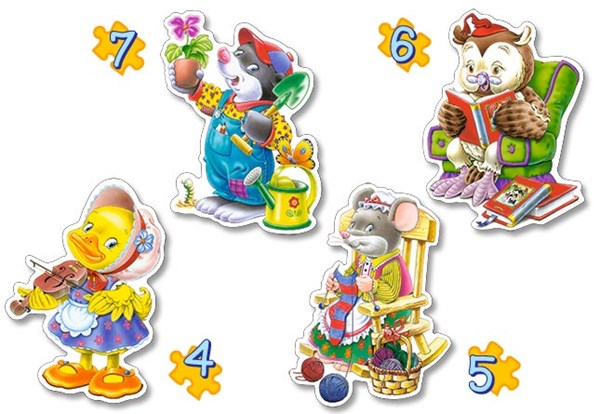 Castorland (4102-04225) - "Free time" - 4 5 6 7 brikker puslespil