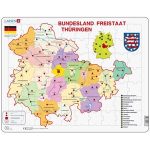 Larsen (K33) - "Bundesland, Freistaat Thüringen" - 70 brikker puslespil