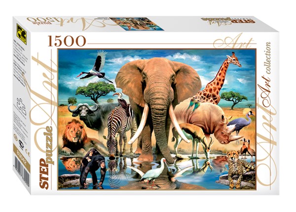 Step Puzzle (83042) - "World of Animals" - 1500 brikker puslespil