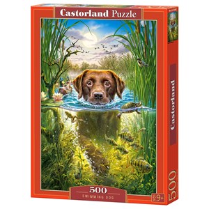 Castorland (B-52882) - "Swimming Dog" - 500 brikker puslespil