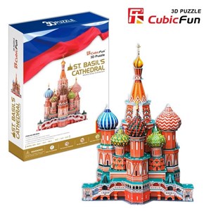 Cubic Fun (MC093H) - Fredric Church: "Saint Basil the Blessed Cathedral of Moscow" - 214 brikker puslespil