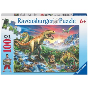 Ravensburger (10665) - "The time of the Dinosaurs" - 100 brikker puslespil