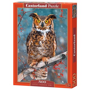 Castorland (B-52387) - "Great Horned Owl" - 500 brikker puslespil