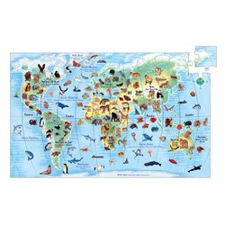Djeco (07420) - "Verdens dyr" - 100 brikker puslespil