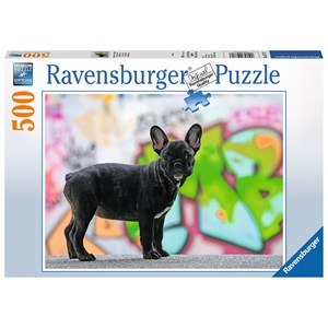 Ravensburger (14771) - "French Bulldog" - 500 brikker puslespil