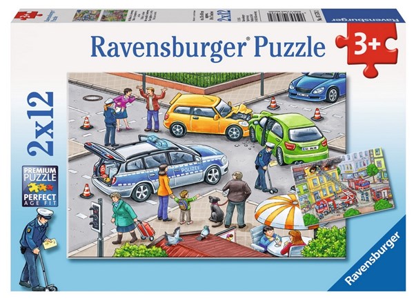 Ravensburger (07578) - "Police Action" - 12 brikker puslespil