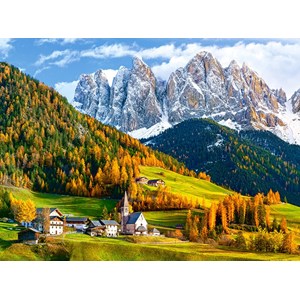 Castorland (C-200610) - "Church of St. Magdalena, Dolomites" - 2000 brikker puslespil