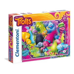 Clementoni (26958) - "Trolls" - 60 brikker puslespil