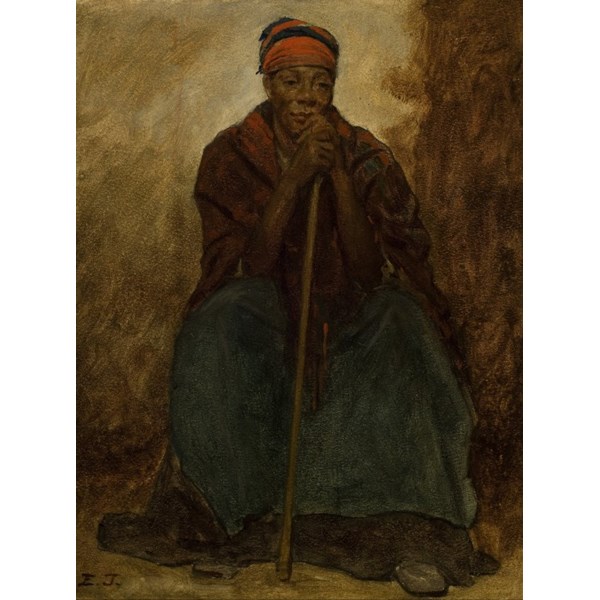 Grafika (00331) - Eastman Johnson: "Dinah, Portrait of a Negress" - 2000 brikker puslespil