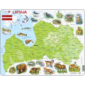 Larsen (K46-LE) - "Latvia - LE" - 48 brikker puslespil