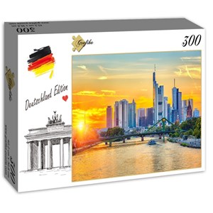 Grafika (02527) - "Deutschland Edition, Frankfurt am Main, Bankenviertel" - 300 brikker puslespil