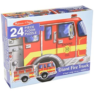 Melissa and Doug (436) - "Giant Fire Truck" - 24 brikker puslespil