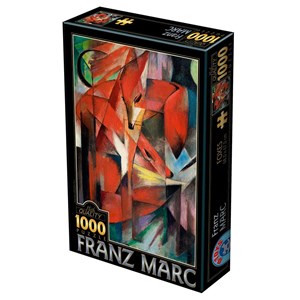 D-Toys (72856-MA01) - Franz Marc: "Ræve" - 1000 brikker puslespil