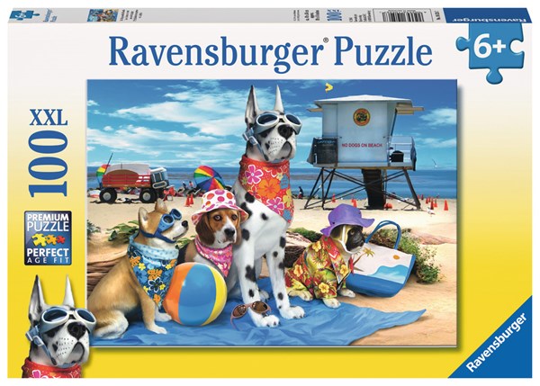 Ravensburger (10526) - Howard Robinson: "No Dogs on the Beach" - 100 brikker puslespil
