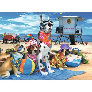 Ravensburger (10526) - Howard Robinson: "No Dogs on the Beach" - 100 brikker puslespil