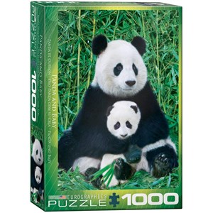 Eurographics (6000-0173) - "Panda and Baby" - 1000 brikker puslespil