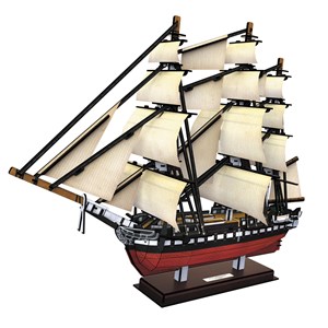 Cubic Fun (T4024h) - "USS Constitution" - 193 brikker puslespil