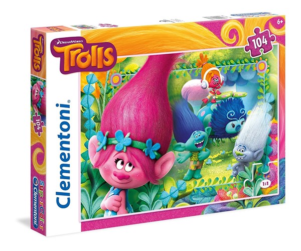 Clementoni (27961) - "Trolls" - 104 brikker puslespil