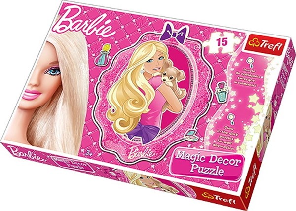 Trefl (14604) - "Barbie Puzzle Magic Decor" - 15 brikker puslespil