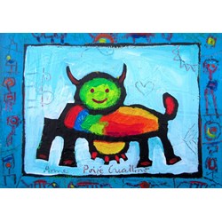 Grafika (02467) - Anne Poire, Patrick Guallino: "Vache Radieusement Arc-en-ciel" - 1000 brikker puslespil