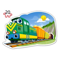 Castorland (B-043033) - "Funny Trains" - 8 12 15 20 brikker puslespil