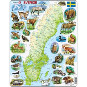 Larsen (K6) - "Sweden Physical with animals" - 71 brikker puslespil