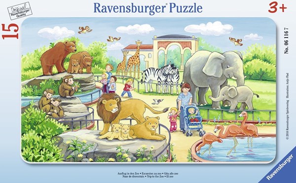Ravensburger (06116) - "Zoologiskhave" - 15 brikker puslespil