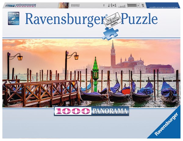 Ravensburger (15082) - "Gondolas in Venice" - 1000 brikker puslespil