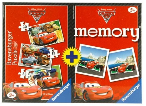 Ravensburger (07227) - "Cars + Memory" - 15 20 25 brikker puslespil