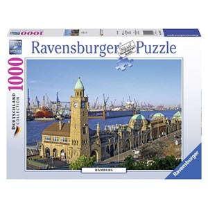 Ravensburger (19457) - "Hamburg" - 1000 brikker puslespil