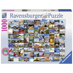 Ravensburger (19709) - "99 Beautiful Places USA/Canada" - 1000 brikker puslespil