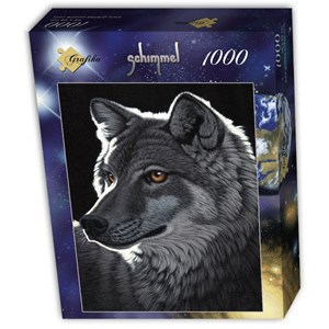 Grafika (T-00437) - Schim Schimmel: "Night Wolf" - 1000 brikker puslespil