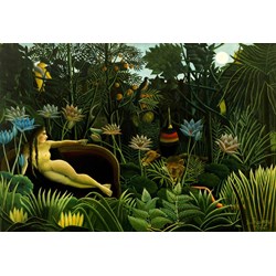 Grafika (00306) - Henri Rousseau: "The Dream, 1910" - 12 brikker puslespil