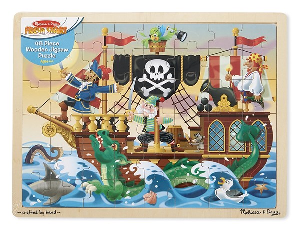 Melissa and Doug (3800) - "Pirate Adventure" - 48 brikker puslespil