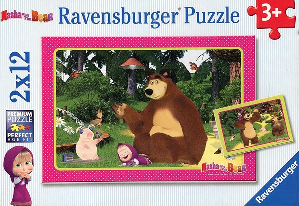 Ravensburger (07585) - "Masha og Bjørn" - 12 brikker puslespil