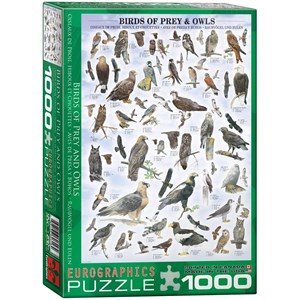 Eurographics (6000-0316) - "Birds of Prey and Owls" - 1000 brikker puslespil
