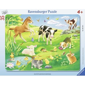 Ravensburger (06119) - "Animals on the Meadow" - 35 brikker puslespil