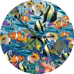Art Puzzle (4292) - "Tropical Fish Clock" - 570 brikker puslespil