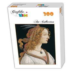 Grafika Kids (00694) - Sandro Botticelli: "Portrait of a young Woman, 1494" - 300 brikker puslespil