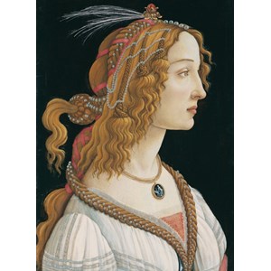 Grafika Kids (00694) - Sandro Botticelli: "Portrait of a young Woman, 1494" - 300 brikker puslespil